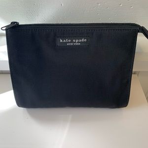 Kate Spade Black Nylon Small Makeup Bag